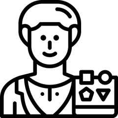 content creator line icon