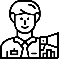 marketer line icon