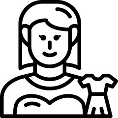 fashion model line icon
