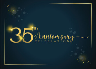 35th year anniversary celebration. Anniversary logo