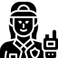 security guard solid icon