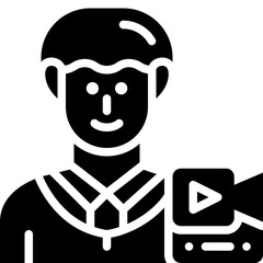 vlogger solid icon