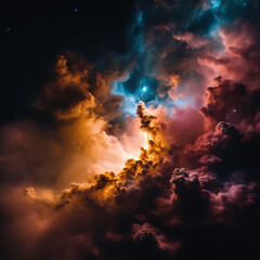 Planets and galaxy, science fiction wallpaper. Beauty of deep space.