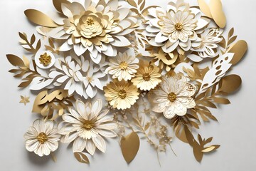 golden and white flowers
