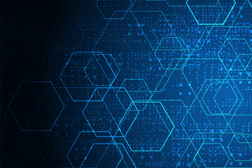 Fototapeta premium vector sci fi hexagonal futuristic pattern, innovation future technology background