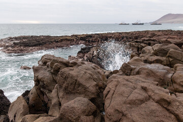 rocks on the beach of Arica