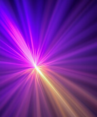 Obraz premium Iridescent sparkling glow. Led neon purple pink gold glowing. Refraction of rays through a prism.
