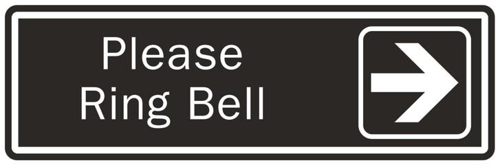 Ring bell sign and labels please ring bell