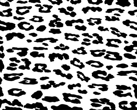 Leopard print pattern animal seamless for printing, cutting stickers, cover, wall stickers, home decorate and more. Leopard black spots on a white background classic design.