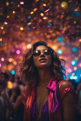 portrait of a woman in a nightclub