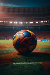 soccer ball in stadium