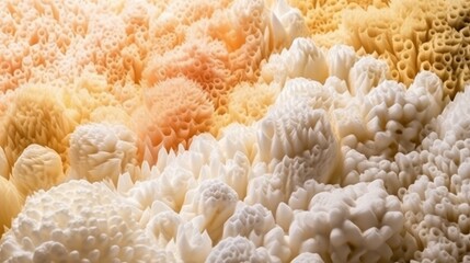 close up of bleaching coral reef