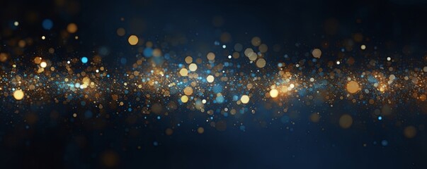 background of abstract glitter lights. gold and black. de focused, Generative AI