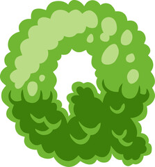 Green Bush Alphabet Q