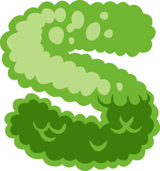 Green Bush Alphabet S