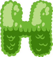 Green Bush Alphabet H