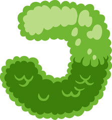 Green Bush Alphabet J