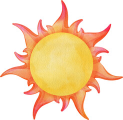 Space astronomy watercolor png element