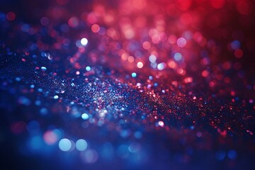 background of abstract blue, red, purple and black glitter lights. defocused, Generative AI