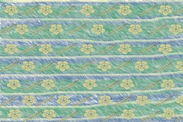 Blue and yellow silk pattern, background image.