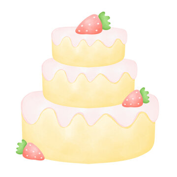 Strawberry cake for party