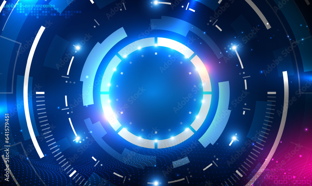 Aufkleber abstract circle sci fi futuristic technology innovation concept background. digital business. digita