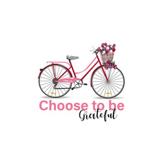 choose to be grateful t shirt design illustration