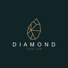 Fototapeta premium Gemstone Logo Stone Jewelry Vector Template Premium