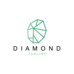 Fototapeta premium Gemstone Logo Stone Jewelry Vector Template Premium