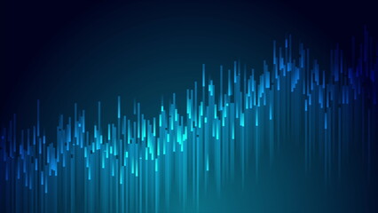 Abstract growing financial graph chart background