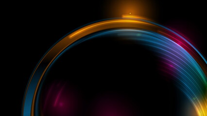 Colorful glowing shiny neon wavy abstract background