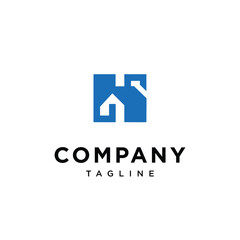 
Letter H House logo icon vector template.eps