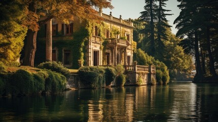 An old Villa at a lake