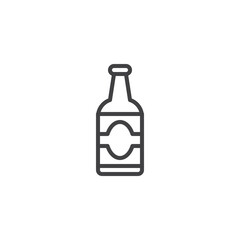 Bottle of beer line icon