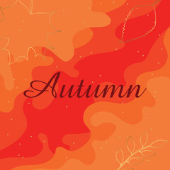 Autumn background in bright and golden colors.