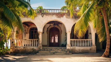 An old Villa at a tropical beach