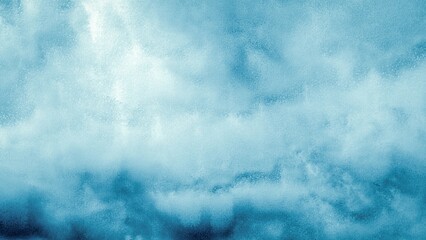 The watercolor background combines the graphic design of blue-beige-toned clouds.