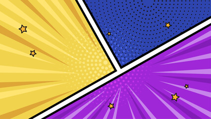 Fototapeta premium Colorful modern comic callout boom zoom kaboom background