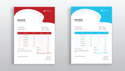 professional creative Invoice template design for your business