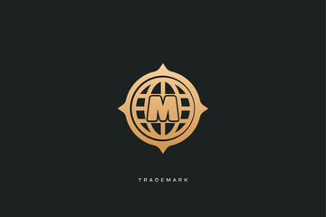 M letter vector trademark brand logo