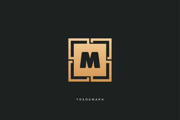 m letter vector trademark brand logo