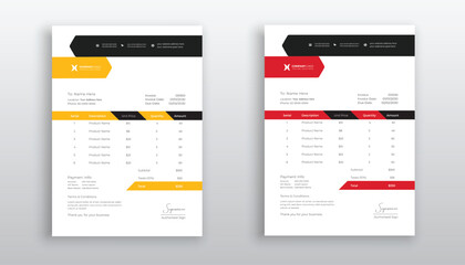 professional creative Invoice template design for your business