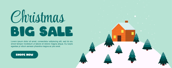 Christmas sale banners. Vector for product promotion and marketing at Christmas