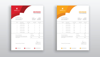professional creative Invoice template design for your business