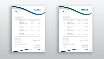 professional creative Invoice template design for your business