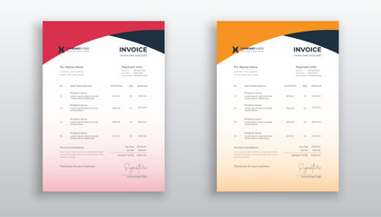 professional creative Invoice template design for your business