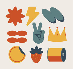 Creative Retro Doodle Sign Element 