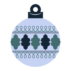 Christmas ball ornament flat illustration
