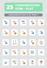 communication flat style icon design