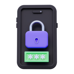 Smartphone Lock 3D Icon